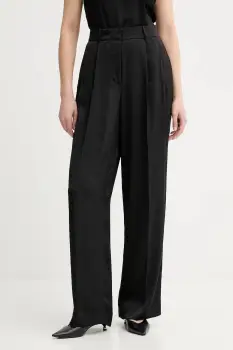 MICHAEL Michael Kors pantaloni culoarea negru, drept, high waist, MT530VRAYJ imagine