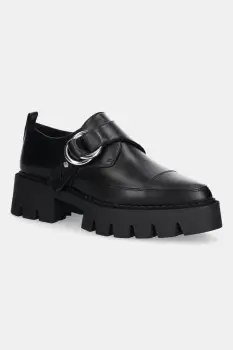 MICHAEL Michael Kors pantofi de piele Jaden culoarea negru, cu toc plat, 40T5JDFP3L.001 imagine