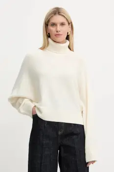 MICHAEL Michael Kors pulover de lana culoarea bej, cu guler, MT5617UF2G imagine