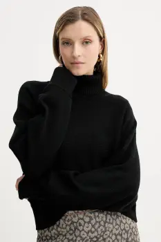 MICHAEL Michael Kors pulover de lana culoarea negru, cu guler, MT5617UF2G imagine