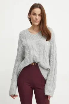 MICHAEL Michael Kors pulover de lana femei, culoarea gri, light, MF460Z8F5C imagine