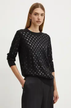 MICHAEL Michael Kors pulover de lana femei, culoarea negru, light, MF4612G4VR imagine