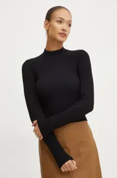 MICHAEL Michael Kors pulover femei, culoarea negru, light, cu turtleneck, MF460Z133D imagine