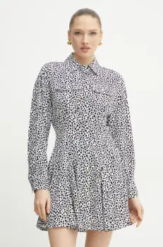 MICHAEL Michael Kors rochie culoarea alb, mini, evazati, MR582QWGS6 imagine