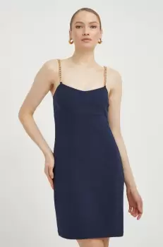 MICHAEL Michael Kors rochie culoarea albastru marin, mini, drept imagine
