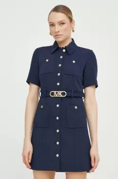 MICHAEL Michael Kors rochie culoarea albastru marin, mini, drept imagine