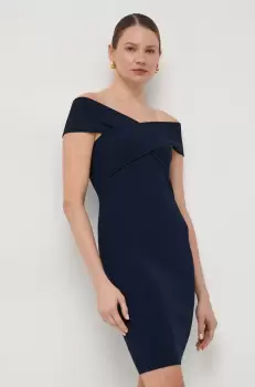 MICHAEL Michael Kors rochie culoarea albastru marin, mini, mulata imagine