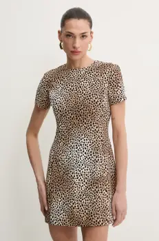 MICHAEL Michael Kors rochie culoarea bej, mini, mulata, MR582S2GQ0 imagine