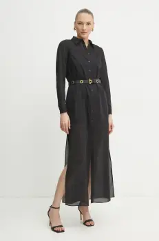 MICHAEL Michael Kors rochie culoarea negru, maxi, drept, MR5829W4YJ imagine