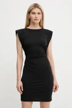 MICHAEL Michael Kors rochie culoarea negru, midi, mulata, MT5831FH69 imagine