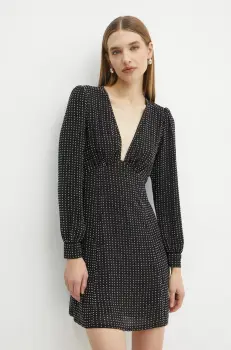 MICHAEL Michael Kors rochie culoarea negru, mini, evazati, MF481V47R3 imagine