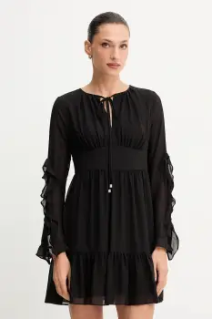 MICHAEL Michael Kors rochie culoarea negru, mini, evazati, MF583637R3 imagine