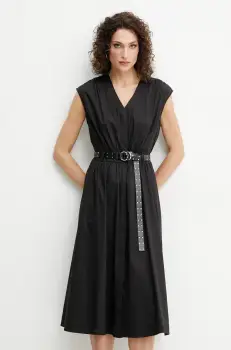 MICHAEL Michael Kors rochie culoarea negru, mini, evazati, MS5830KF4C imagine