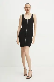 MICHAEL Michael Kors rochie culoarea negru, mini, mulata, MR582QK33D imagine