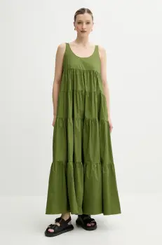MICHAEL Michael Kors rochie culoarea verde, maxi, evazati, MS582WLF4C imagine