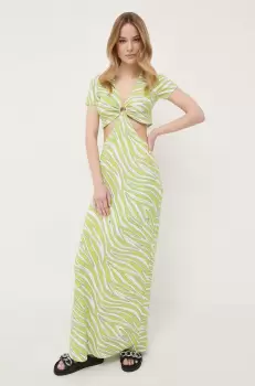 MICHAEL Michael Kors rochie culoarea verde, maxi, mulata imagine
