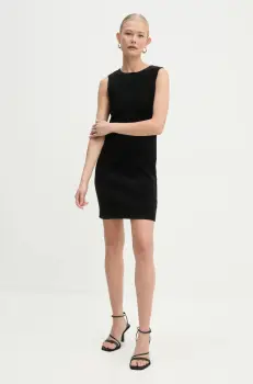 MICHAEL Michael Kors rochie de catifea culoarea negru, mini, mulata, MF482MLF0P imagine