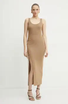 MICHAEL Michael Kors rochie din lana culoarea verde, maxi, mulata, MR582UH4VR imagine
