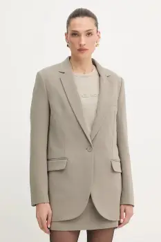 MICHAEL Michael Kors sacou culoarea maro, un singur rand de nasturi, uni, MF4108YENX imagine