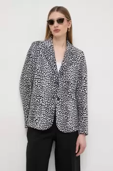 MICHAEL Michael Kors sacou culoarea negru, un singur rand de nasturi, modelator imagine