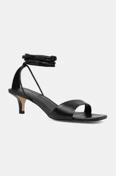 MICHAEL Michael Kors sandale de piele Jaida culoarea negru, 40S5JDMS2L.001 imagine