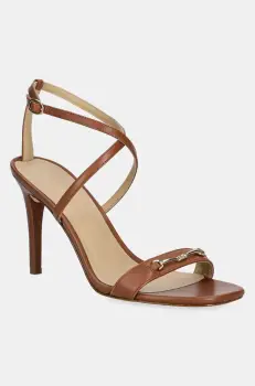 MICHAEL Michael Kors sandale de piele Lena culoarea maro, 40R5LEHS1L.230 imagine