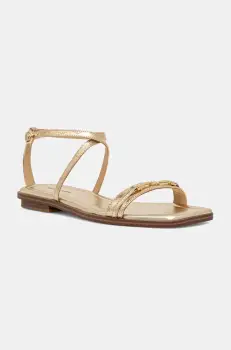 MICHAEL Michael Kors sandale de piele Lena femei, culoarea auriu, 40S5LEFS1M.740 imagine