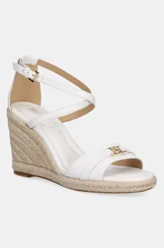 MICHAEL Michael Kors sandale de piele Mandy culoarea alb, 40R5MAMS2L.085 imagine