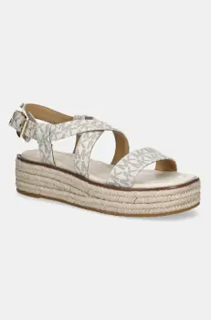 MICHAEL Michael Kors sandale Lynn femei, culoarea bej, cu platforma, 40S5LYFS1B.150 imagine