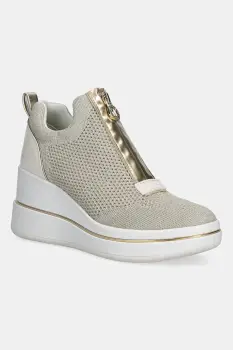 MICHAEL Michael Kors sneakers Emmy Wedge Zip Slip On culoarea bej, 43R6EMFP4D.740 imagine
