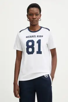 MICHAEL Michael Kors tricou din bumbac culoarea bej, MR651WT97J imagine