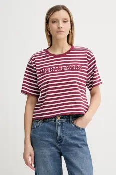 MICHAEL Michael Kors tricou din bumbac culoarea bordo, MT551R9HM7 imagine