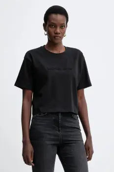 MICHAEL Michael Kors tricou din bumbac culoarea negru, MF551TR2ZU imagine