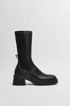 Miista botine Fabi femei, culoarea negru, cu toc drept, E8_3801 imagine