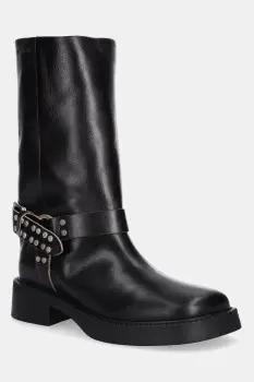 Miista cizme de piele Maitea culoarea negru, cu toc drept, E8_3951 imagine