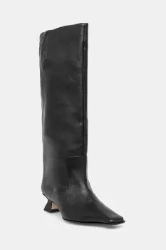 Miista ghete de piele Effie culoarea negru, cu toc drept, MI_5871 imagine