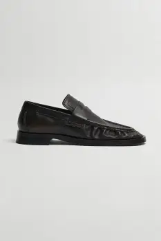 Miista mocasini de piele Zita culoarea maro, cu toc plat, E8_3905 imagine