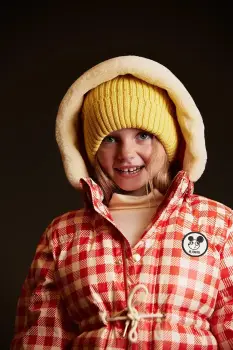 Mini Rodini caciula de bumbac pentru copii culoarea galben, 25765103 imagine