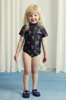 Mini Rodini costum de baie dintr-o bucata pentru copii Lingonberries culoarea negru, 2528010299 imagine