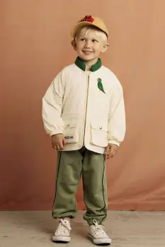 Mini Rodini geaca copii Birds culoarea bej, 2561010611 imagine