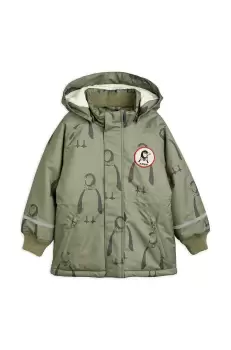 Mini Rodini geaca copii culoarea verde imagine