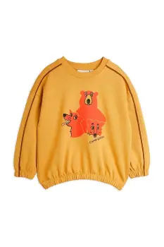 Mini Rodini hanorac de bumbac pentru copii Camp Rodini culoarea maro, cu imprimeu, 2562010113 imagine