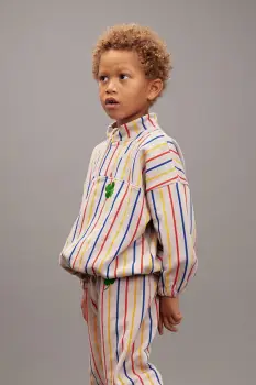 Mini Rodini hanorac de bumbac pentru copii Clover culoarea gri, cu model, 25720144 imagine