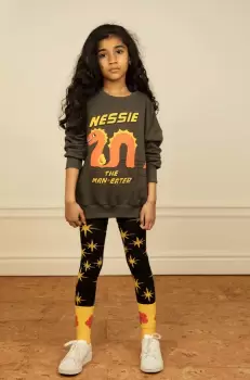 Mini Rodini hanorac de bumbac pentru copii culoarea negru, cu imprimeu imagine