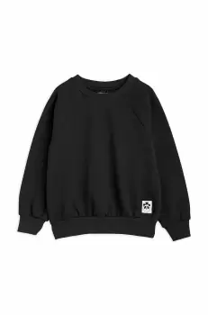 Mini Rodini hanorac de bumbac pentru copii culoarea negru, neted imagine