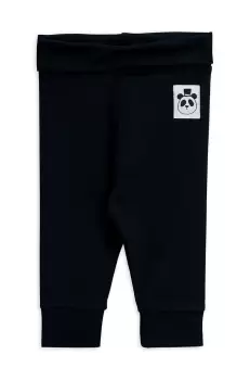 Mini Rodini pantaloni de trening pentru copii culoarea negru, neted imagine