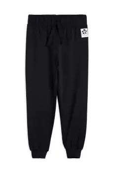 Mini Rodini pantaloni de trening pentru copii culoarea negru, neted imagine