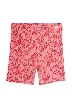 Mini Rodini pantaloni scurti copii Mini leopard culoarea roz, cu imprimeu, 1100028928 imagine
