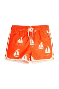 Mini Rodini pantaloni scurti de baie copii Sailing boats culoarea portocaliu, 2528011342 imagine
