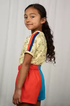 Mini Rodini pantaloni scurti din bumbac pentru copii neted imagine